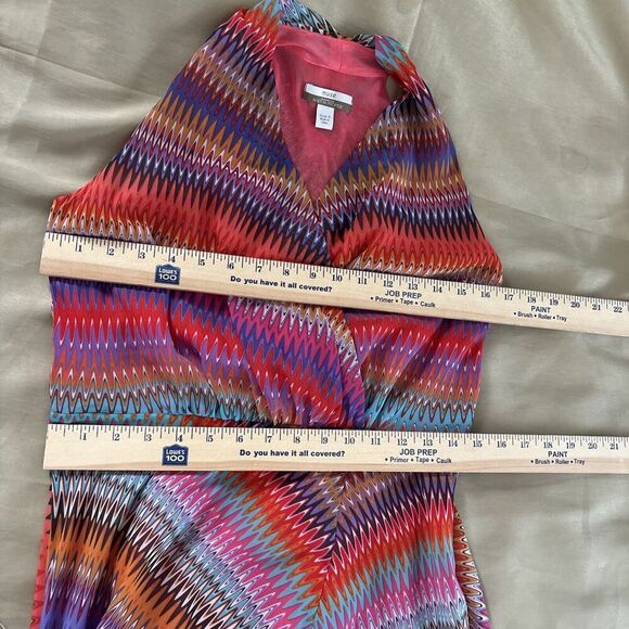 Muse by Boston Proper Bohemian Blouson Dress Sz 4 High And Low - Picture 10 of 14